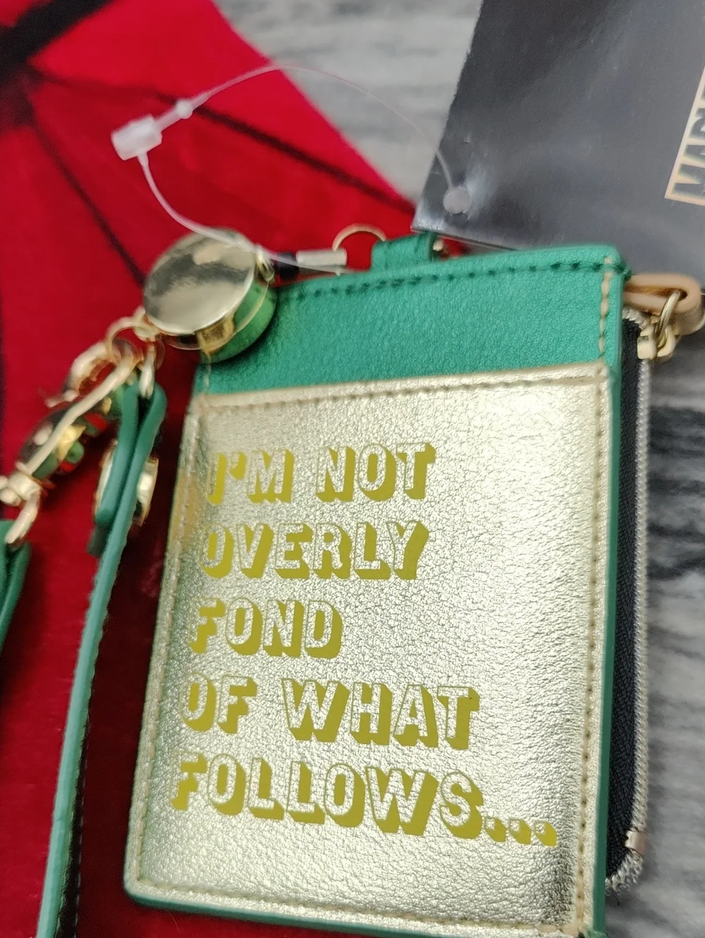 Disney Green and Gold Wristlet Card Holder